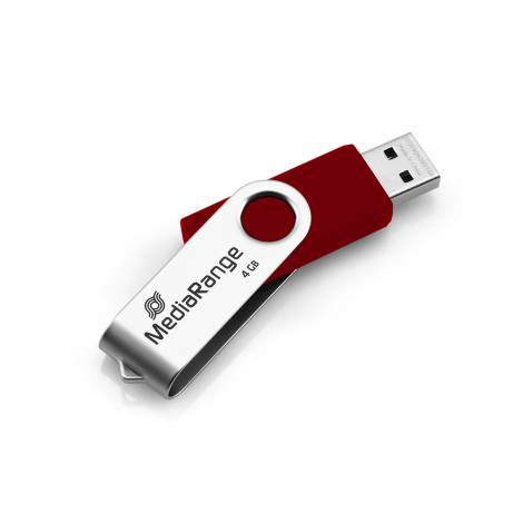 MediaRange MR907 4GB USB 2.0 Red/Silver