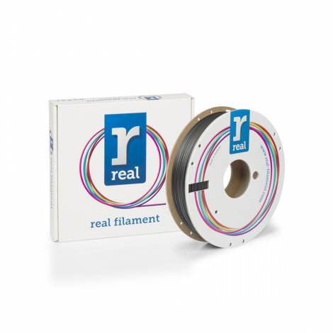 REAL PC PETG 3D Printer Filament - Black - Spool of 0.5Kg - 1.75mm (REALPCPETGBLACK500MM175)