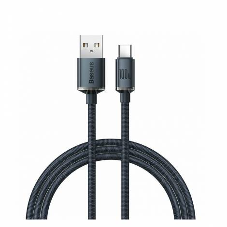 Baseus Type-C Crystal Shine series fast charging data cable 100W 1.2m Black (CAJY000401) (BASCAJY000401)