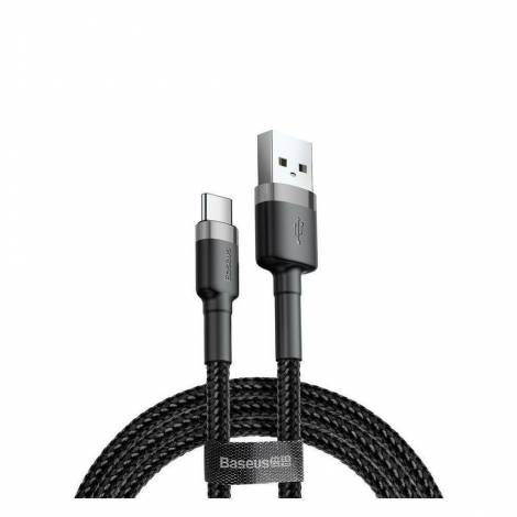 Baseus Type-C Cafule Cable 2A 2m Gray + Black (CATKLF-CG1) (BASCATKLF-CG1)