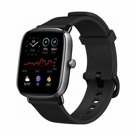 Amazfit GTS 2 Mini Aluminium 40mm Αδιάβροχο Smartwatch με Παλμογράφο (Midnight Black) (A2018BK)