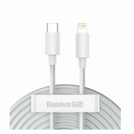 Baseus Lightning Simple Wisdom cable (2pcs/set) PD 20W 5A 1.5m White (TZCATLZJ-02) (BASTZCATLZJ-02)