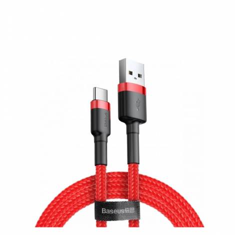 Baseus Cafule Braided USB 2.0 Cable USB-C male - USB-A male Κόκκινο 1m