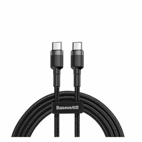 Baseus Cafule Braided USB 2.0 Cable USB-C male - USB-C male Γκρι 1m