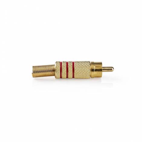 Nedis RCA Connector RCA Male - 10 pieces Red (CAGP24900RD) (NEDCAGP24900RD)