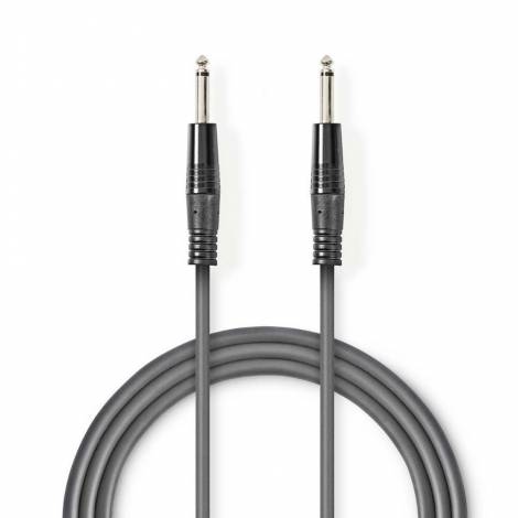 Nedis Cable 6.3mm male - 6.3mm male 1.5m Μαύρο (COTH23000GY15) (NEDCOTH23000GY15)