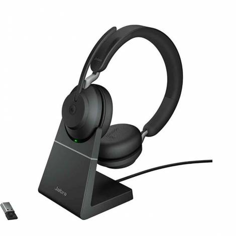 Jabra Evolve2 65 VOIP Headset Link380a MS Stereo Black (26599-999-989) (JAB26599-999-989)