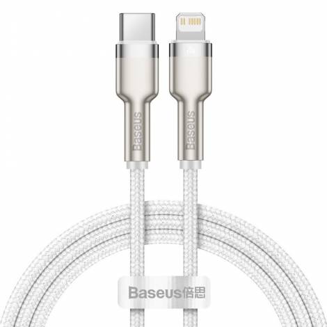 Baseus Cafule Braided USB-C to Lightning Cable 20W White1m (CATLJK-A02) (BASCATLJK-A02)