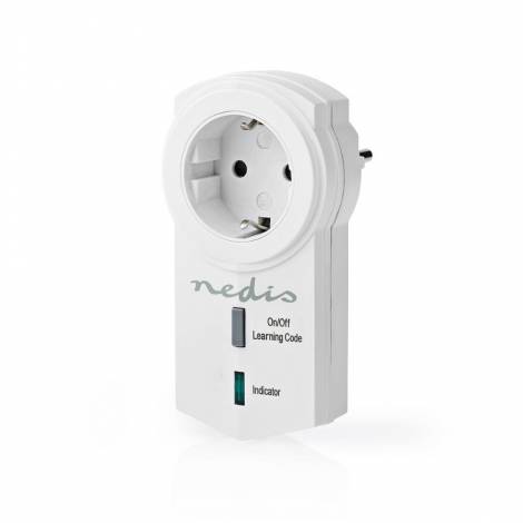 Nedis Μονή Χωνευτή Πρίζα Ρεύματος με Διακόπτη Λευκή RF Smart Plug On/Off (RFPM120FWT) (NEDRFPM120FWT)