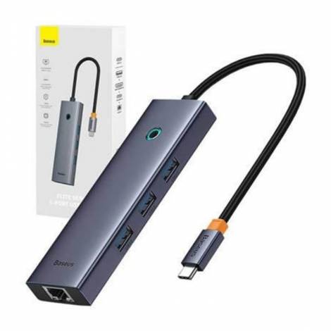 Baseus Ultrajoy 6 in 1 USB-C Docking Station με HDMI 4K PD Ethernet Γκρι (B00052807813-00) (BASB00052807813-00)