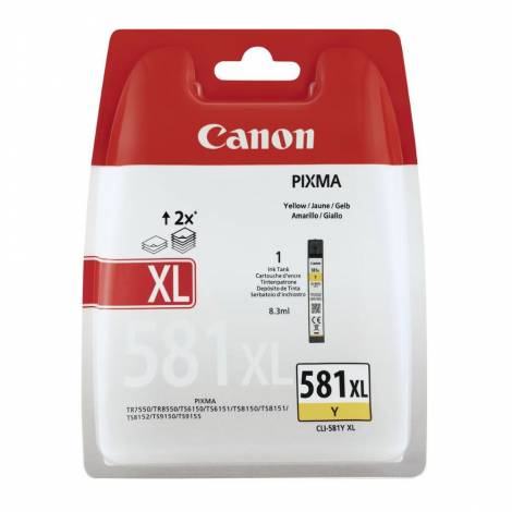 Canon Μελάνι Inkjet CLI-581YXL Yellow (2051C004) (CAN-CLI581YXLBLP)