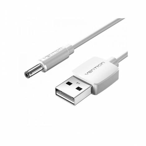 VENTION USB to DC 3.5mm Barrel Jack Power Cable 1.5M White (CEXWG)