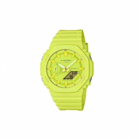 Casio Αναλογικό/Ψηφιακό Ρολόι Χρονογράφος Μπαταρίας με Κίτρινο Καουτσούκ Λουράκι (GA-2100-9A9ER) (CASGA-2100-9A9ER)