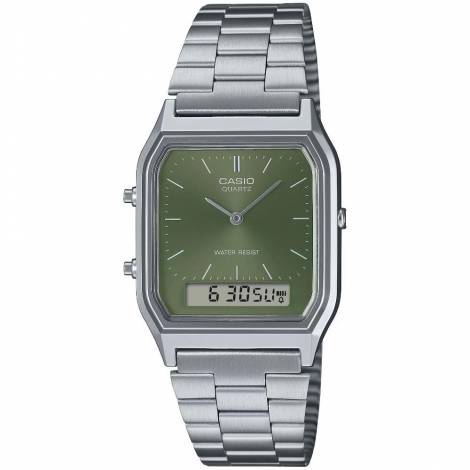 Casio Ρολόι Μπαταρίας με Ασημί Μεταλλικό Μπρασελέ (AQ-230A-3AMQYES) (CASAQ-230A-3AMQYES)