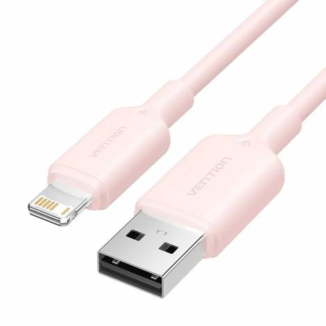 VENTION USB 2.0 A Male to Lightning Male 2.4A Cable 1M Pink PVC Type (LAMPF) (VENLAMPF)