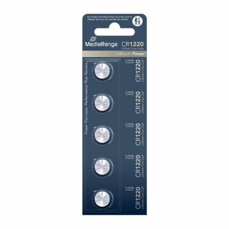 Μπαταρία Λιθίου MediaRange Coin Cells CR1220 3V (5 Pack) (MRBAT134)
