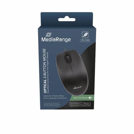 MEDIARANGE OPTICAL MOUSE (WIRED 3-BUTTON)