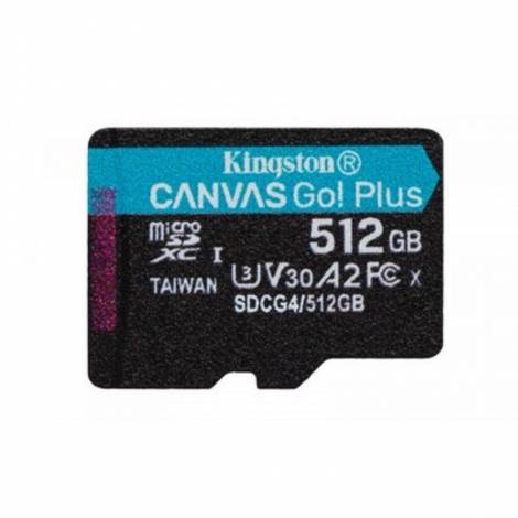 Kingston microSD 512GB CanvasGo+ 200MB/s A2 U3 V30 adapt (SDCG4/512GB) (KINSDCG4-512GB)