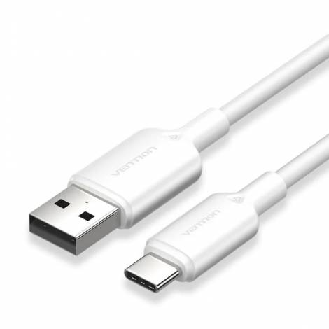 VENTION USB 2.0 A Male to C Male 3A Cable 1.5M White Flexible PVC Type (CWAWG) (VENCWAWG