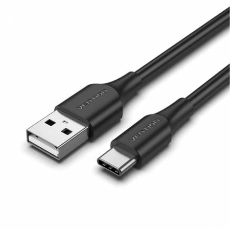 VENTION USB 2.0 C Male to C Male 3A Cable 1M Black Flexible PVC Type (TRVBF) (VENTRVBF)