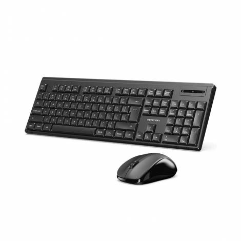VENTION Wireless Full-Size Silent Keyboard & Mouse Combo Black Slim Type US (KTZB0-EN) (VENKTZB0-EN)