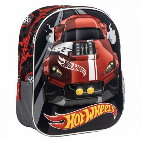 3D Τσάντα Πλάτης 31εκ Νηπιαγωγείου HOT WHEELS