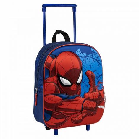 3D Τσάντα Πλάτης-Τρόλεϊ 31εκ Νηπιαγωγείου MARVEL SPIDERMAN Face