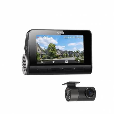 70mai A800S-1 Front & Rear Dash Cam 4k w. screen set w. RC06 Rearview Cam - 2160p 140FOV 500mAh Car