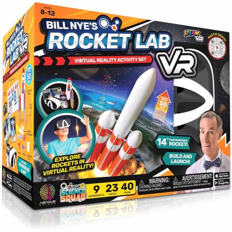 Abacus Brands Bill Nye's Rocket Science Kit VR Επιστημονικό σετ εικονικής πραγματικότητας – Πλήρης Αγγλική Έκδοση – Περιλαμβάνει Γυαλιά VR