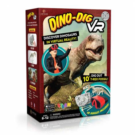 Abacus Brands Dino Dig VR Επιστημονικό σετ εικονικής πραγματικότητας – Πλήρης Έκδοση – Περιλαμβάνει Γυαλιά VR