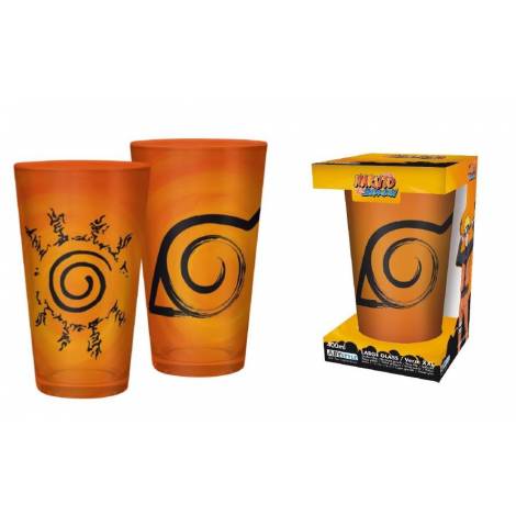 Abysse Naruto Shippuden - Konoha & Seal Symbol 400ml Large Glass (ABYVER137)
