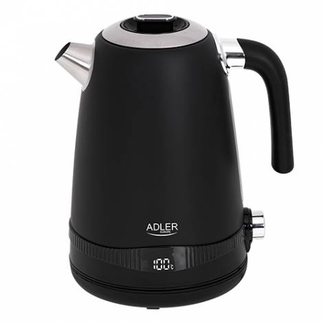 ADLER 1,7L STEEL ELECTRIC KETTLE WITH LCD AND TEMPERATURE CONTROL BLACK