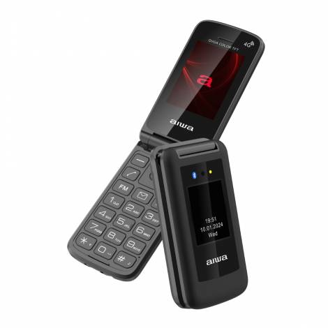 AIWA SLIM BT CLAMSHELL 4G FLIP-STYLE DUAL SIM PHONE BLACK