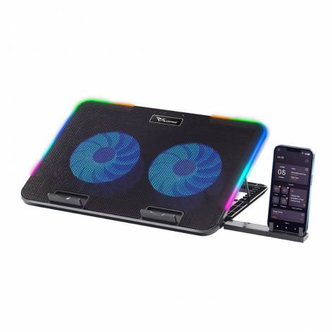 ALCATROZ NOTEBOOK & PHONE COOLING STAND 2 FANS VENDAVAL G2 RGB BLACK