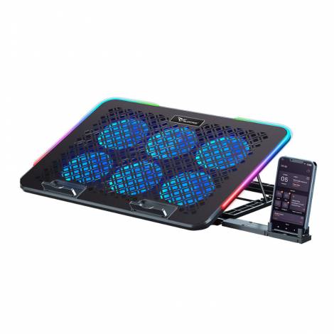 ALCATROZ NOTEBOOK & PHONE COOLING STAND 6 FANS VENDAVAL S6 RGB BLACK