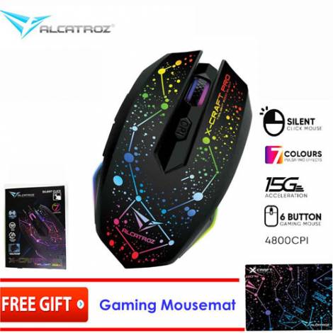 ALCATROZ SILENT GAMING MOUSE X-CRAFT PRO TWILIGHT 2000