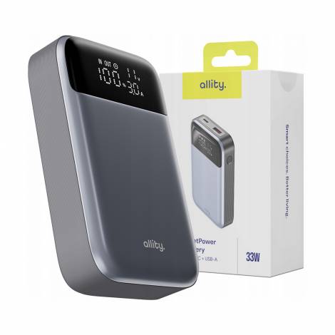Allity power bank APB-200 PD QC 33W 10.000 mAh γκρι