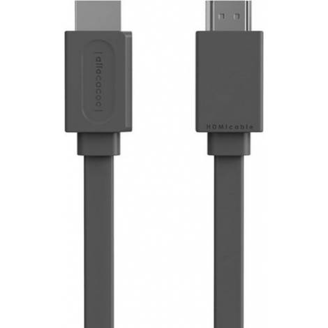 Allocacoc HDMI Cable - FLAT - 3m grey (10577GY/HDMI3M)