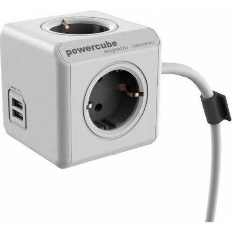 Allocacoc PowerCube Extended USB 1.5m γκρί (1406GY/DEEUPC)