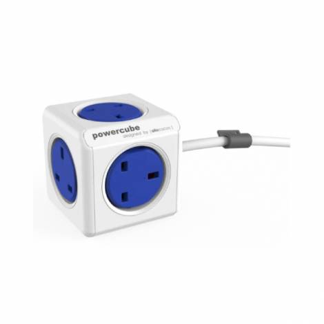 Allocacoc PowerCube Original 5 Outlets – UK 1,5m  (Blue) - Πολύπριζο 5 θέσεων UK 1,5 m Μπλε - (7300BL/UKEXPC)