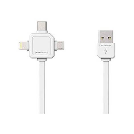 Allocacoc USB Cable 3 in1 (Lightning, MicroUSB, USB Type-C) - 1.5m (9003WT/USBC15)