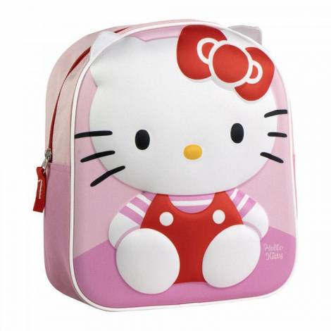 Απαλή 3D Τσάντα Πλάτης 28εκ Νηπιαγωγείου HELLO KITTY