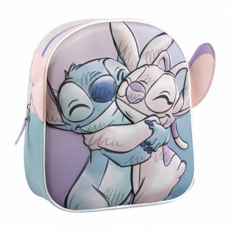 Απαλή 3D Τσάντα Πλάτης 28εκ Παιδικού Σταθμού DISNEY Λίλο & Στιτς