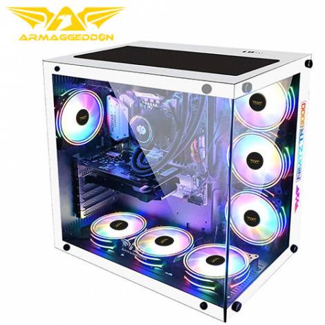 ARMAGGEDDON FULL ATX GAMING CASE NIMITZ TR8000 WHITE