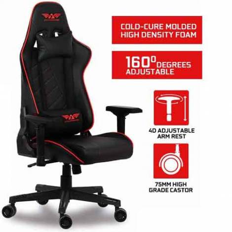 ARMAGGEDDON GAMING CHAIR SHUTTLE II FIRESTORM RED   SHUTTLE2FR