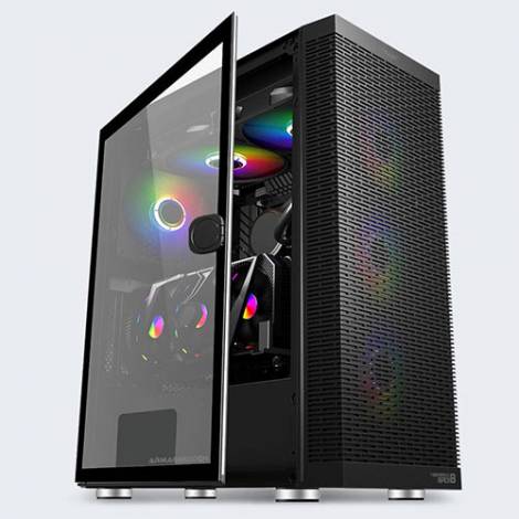 ARMAGGEDDON GAMING PC CASE TESSARAXX APEX 8 AIR E-ATX MESH DESIGN FRONT PANEL BLACK