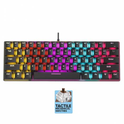 ARMAGGEDDON MECHANICAL KEYBOARD MKA-1C NEO BLACK TACTILE BROWN SWITCH