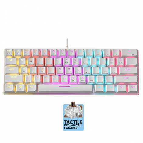 ARMAGGEDDON MECHANICAL KEYBOARD MKA-1C NEO WHITE TACTILE BROWN SWITCH