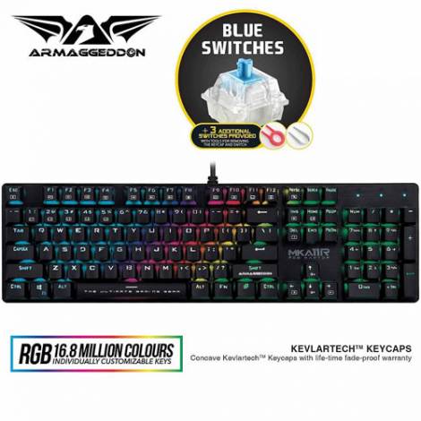 ARMAGGEDDON MECHANICAL RGB KEYBOARD MKA-11R B.BLUE EDITION 2   MKA11RBB