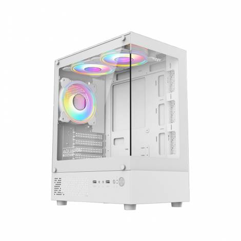ARMAGGEDDON MICRO-ATX GAMING CASE WITH 3X CHROMA BUILT IN FANS AQUARON DUPLEX 2 CHROMA BLACK